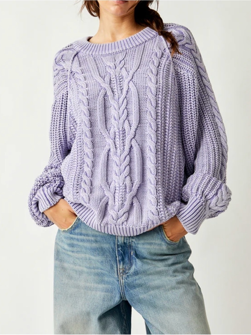 Frankie Cable Knit Sweater Free People